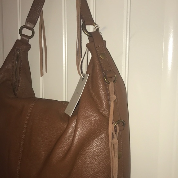 Flash Sale Lucky Brand Boho Large Leather Hobo Bag - Picture 6 of 8